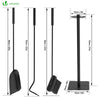 Serviteur de cheminée ensemble 4 pieces en metal noir - vounat.shop
