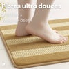 Lot de 2 Tapis de Bain Antidérapant chenille microfibre 60x90cm beige - vounat.shop