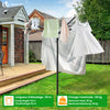 Etendoir a Linge Exterieur Rotatif avec housse de protection et Surface etendage 50m Noir - vounat.shop