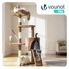 Arbre a chat 112cm multi niveaux Griffoir et niche Marron - vounat.shop