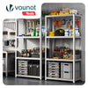 Lot de 2 Etagères de rangement charge lourde robuste à 4 niveaux 80x40x160cm - vounat.shop