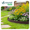 Bordure de jardin plastique flexible 10m avec piquets Marron - vounat.shop