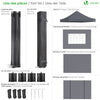 Tonnelle de jardin renforcée 3x3m pliable avec 4 parois et sac de transport a roulette gris - vounat.shop