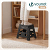 Tabouret pliant antiderapant 37x30x32.5 cm plastique noir - vounat.shop