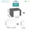 Lot de 7 sac de rangement sous vide Non Tisse XXL gris - vounat.shop