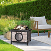 Maison pour Chat en bois avec toit bitumé et entrée en forme d'oreilles de chat Gris - vounat.shop