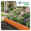 Lot de 175 pcs Bordure de jardin imitation pierre facile a installer 26.7m terracotta - vounat.shop