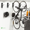 Lot de 4 supports de velo mural rangement suspendu noir - vounat.shop