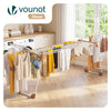 Etendoir a linge telescopique pliable extensible ailes hautes 284x55x122cm metal blanc - vounat.shop