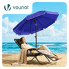 Parasol de jardin 2m avec ancrage sol et sac de transport Bleu - vounat.shop