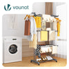 Sechoir a linge etendoir 4 niveaux 126x63x170cm gris - vounat.shop