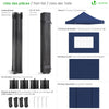 Tonnelle de jardin renforcée 3x3m pliable avec 4 parois et sac de transport a roulette bleue - vounat.shop