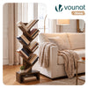 Bibliotheque Arbre etagere a Livres 38x19x113cm Marron Rustique - vounat.shop