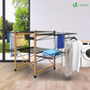 Sechoir a linge etendoir deluxe pliable Grande capacite sechage style bois noir - vounat.shop