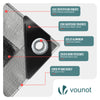 Bâche de Protection en Polyéthylène resistant et impermeable 240g/m² gris et noir 4x8m - vounat.shop