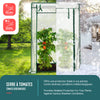 Serre de jardin Serre tomates avec grande porte enroulable bache PE renforcee 135g/m2 100x50x150cm Blanc - vounat.shop
