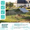 Enclos poulailler en metal galvanise et grillage avec bache PE 400x300x200cm - vounat.shop