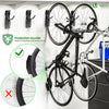 Lot de 4 supports de velo mural avec coussinets de protection noir - vounat.shop
