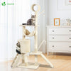 Arbre à Chat 154cm avec Griffoir Plateforme Niche XXL Beige - vounat.shop