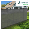 Brise vue occultant en HDPE 90g/m² 1.8x20m avec attaches de fixation gris - vounat.shop