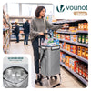 Chariot de courses pliable monte escalier aluminium avec sac isotherme gris - vounat.shop