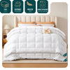Couette 4 saisons doux 3 en 1 avec rembourrage polyester 500gsm 200x200cm blanc - vounat.shop
