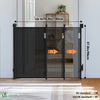 Barriere de securite retractable HAUTE 180x96cm noir - vounat.shop