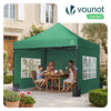 Tonnelle de jardin renforcée 3x3m pliable Barnum avec 4 parois latérales et fenêtres vert - vounat.shop