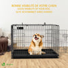 Cage pour chien pliable avec 2 portes verrouillable plateau amovible et housse de protection 92x58x64cm - vounat.shop