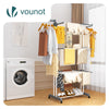 Sechoir a linge etendoir 4 niveaux 126x63x170cm gris-blanc - vounat.shop