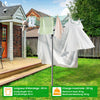 Etendoir a Linge Exterieur Rotatif avec housse de protection et Surface etendage 45m Argent Vert - vounat.shop