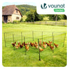 Kit cloture filet a poules PE avec piquets 30m vert - vounat.shop
