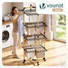 Sechoir a linge vertical tour etendoir pliable 4 niveaux 99x69x175.5 cm style bois noir - vounat.shop