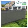 Brise vue occultant en HDPE 90g/m² 1x20m avec attaches de fixation gris - vounat.shop