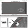 Brise vue occultant en HDPE 230g/m² 1.5x20m avec attaches de fixation gris - vounat.shop