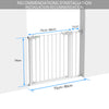 Barriere de Securite porte et escalier 88-96cm blanc pour animaux - vounat.shop