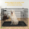Cage pour chien pliable avec 2 portes verrouillable plateau amovible et housse de protection 122x75x81cm - vounat.shop