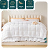 Couette 4 saisons doux 3 en 1 avec rembourrage polyester 500gsm 260x240cm blanc - vounat.shop