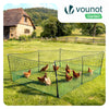 Kit cloture filet a poules PE avec piquets 12m vert - vounat.shop