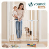 Barriere de securite a pression sans percage Largeur 103-110cm Metal blanc - vounat.shop