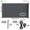 Brise vue occultant en HDPE 150g/m² 1.8x20m avec attaches de fixation anthracite - vounat.shop