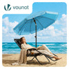 Parasol de jardin 2m avec ancrage sol et sac de transport Turquoise - vounat.shop
