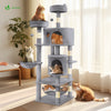 Arbre a chat Grande taille 5 niveaux avec griffoir grattoir 168cm gris - vounat.shop