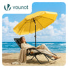 Parasol de jardin 2m avec ancrage sol et sac de transport Jaune - vounat.shop