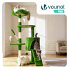 Arbre a chat 112cm multi niveaux Griffoir et niche Vert - vounat.shop