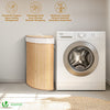 Panier a linge en bambou d’angle avec couvercle 58L - vounat.shop