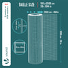 Grillage a maille soude en acier gaine PVC 25mm fil 1mm 1x25m gris - vounat.shop