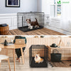 Cage pour chien pliable avec 2 portes verrouillable plateau amovible 92x58x64cm - vounat.shop