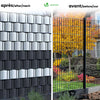 Brise vue occultant PVC 450g/m2 19cm x 70m Noir - vounat.shop