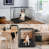 Cage pour chien pliable avec 2 portes verrouillable plateau amovible 122x75x81cm - vounat.shop